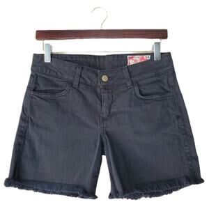 Siwy Custom Cutoff Bermuda Black Denim Shorts